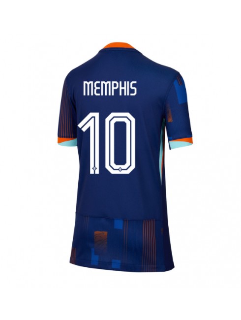 Billige Nederland Memphis Depay #10 Bortedrakt Dame EM 2024 Kortermet Billige Nederland Memphis Depay #10 Bortedrakt Dame EM 2024 Kortermet